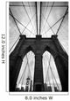 Black and white upward view of Brooklyn Bridge Wall Mural
