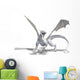 White Western Dragon Wall Decal