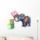 Elephant Counting Blocks Wall Decal