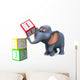 Elephant Counting Blocks Wall Decal
