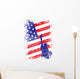 patriotic usa background with liberty Wall Decal