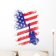 patriotic usa background with liberty Wall Decal
