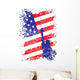 patriotic usa background with liberty Wall Decal