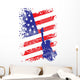 patriotic usa background with liberty Wall Decal