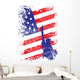 patriotic usa background with liberty Wall Decal