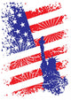 patriotic usa background with liberty Wall Decal