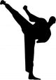 Martial Arts Silhouette Wall Decal