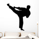 martial arts silhouette Wall Decal