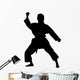 Martial Arts Silhouette Wall Decal
