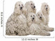 White Corded Standard Poodle Wall Decal