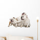 Three English Bulldogs Sitting Wall Decal