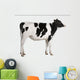 Holstein cow, 13 months old, standing against white background Wall Decal
