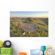 Sunset Over The Rocks At Red Rock Coulee Wall Mural