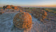 Sunset Over The Rocks At Red Rock Coulee Wall Mural