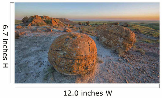 Sunset Over The Rocks At Red Rock Coulee Wall Mural