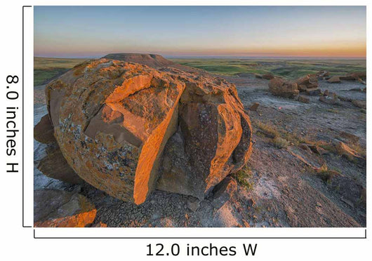 Sunset Over The Rocks At Red Rock Coulee Wall Mural