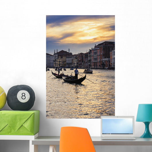 Grand Canal At Sunset Wall Mural