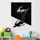 Woman Prepares to Jump Wall Decal 2