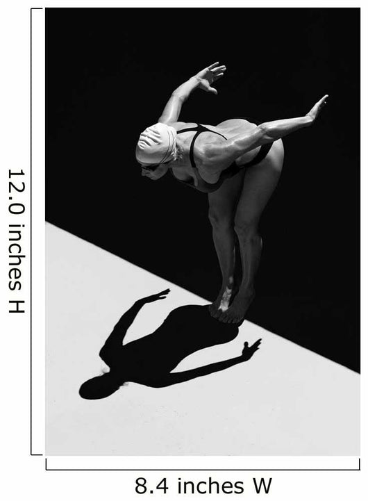 Woman Prepares to Jump Wall Decal 2