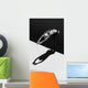 Woman Prepares to Jump Wall Decal 1