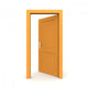 Open Single Orange Door