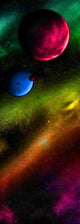 Different Planets in Outer Space Wall Mural