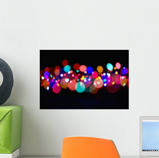 The Blur Of Coloured Lights Wall Mural