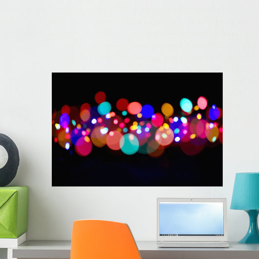 The Blur Of Coloured Lights Wall Mural