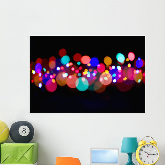 The Blur Of Coloured Lights Wall Mural