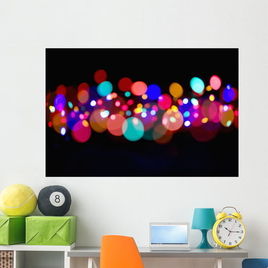 The Blur Of Coloured Lights Wall Mural