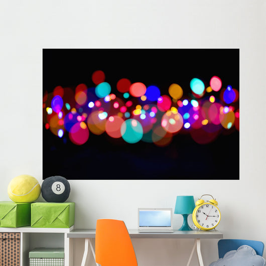 The Blur Of Coloured Lights Wall Mural