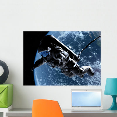 Space Ship shown on a wall