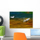 Computer Generated Image Of Bird Wading And Drinking In Shallow Water Wall Mural