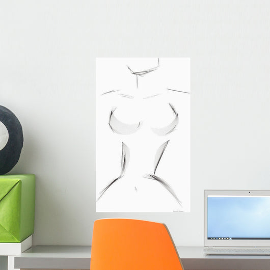 Computer Generated Image Of A Woman's Curves Wall Mural