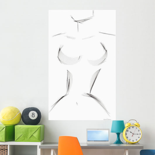 Computer Generated Image Of A Woman's Curves Wall Mural