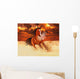 Computer Generated Image Of A Horse Running In A Golden Field Wall Mural