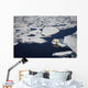 Polar bear on melting sea ice, high angle view from cruise ship Wall Mural