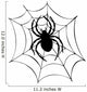 Silhouette of Spider in Web Wall Decal