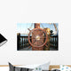 Old ship steering rudder helm Wall Mural