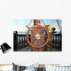 Old ship steering rudder helm Wall Mural