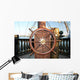 Old ship steering rudder helm Wall Mural
