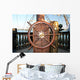 Old ship steering rudder helm Wall Mural