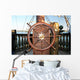 Old ship steering rudder helm Wall Mural