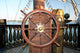 Old ship steering rudder helm Wall Mural