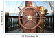 Old ship steering rudder helm Wall Mural