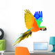 Blue macaw parrot in flight Wall Decal