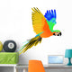 Blue macaw parrot in flight Wall Decal