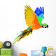 Blue macaw parrot in flight Wall Decal