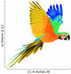 Blue macaw parrot in flight Wall Decal