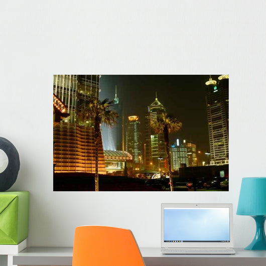 Pudong Night Wall Decal